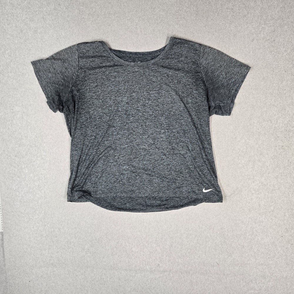 Nike Women Shirt 2X Gray Activewear Legend T-Shirt Dri Fit Crew Neck Pullover